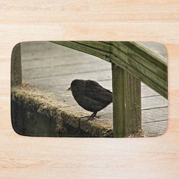 Item preview, Blackbird Bird Standing on Wooden Pier designed and sold by Anna Lemos.