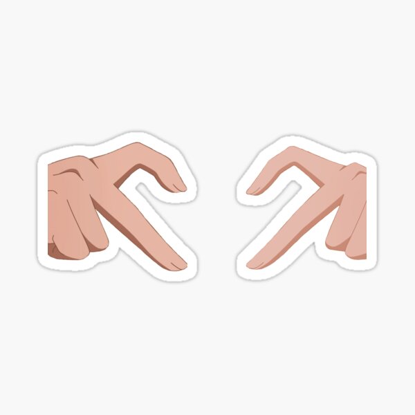 Item preview, anime heart fingers two stickers designed and sold by madisonscottage.