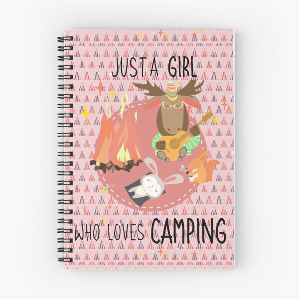 Item preview, Just A Girl Who Loves Camping | camping animals designed and sold by JooArtPrints  ★★★★★.