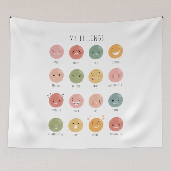 Item preview, Watercolor My Feelings Emoji funny designed and sold by Unish.