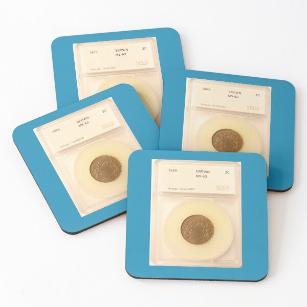 Item preview, 1865 Brown MS-63 2C SEGS Two Cent Piece designed and sold by coinsxcrochet.