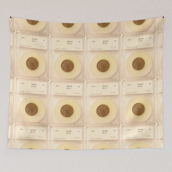 Item preview, 1865 Brown MS-63 2C SEGS Two Cent Piece designed and sold by coinsxcrochet.