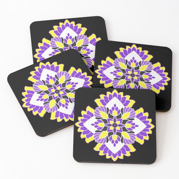 Item preview, Gender Nonbinary Pride Lily Lotus Mandala designed and sold by Siren-Cedes.