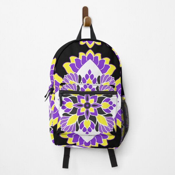 Item preview, Gender Nonbinary Pride Lily Lotus Mandala designed and sold by Siren-Cedes.