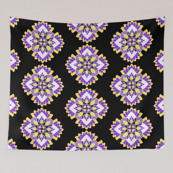 Item preview, Gender Nonbinary Pride Lily Lotus Mandala designed and sold by Siren-Cedes.