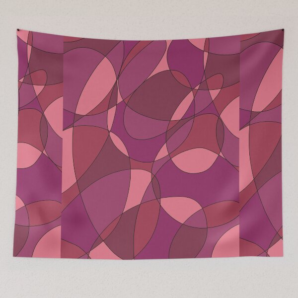 Item preview, Cranberry Berry Fuchsia Purple Abstract Art Geometric Print Painting designed and sold by hopecope.