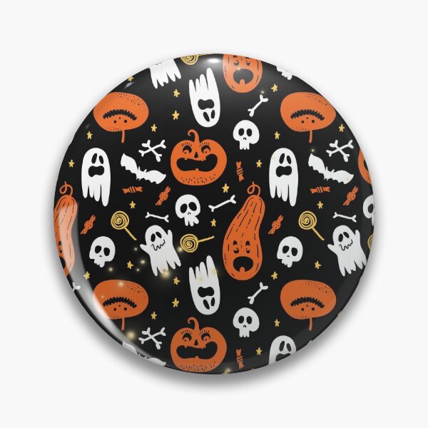 Item preview, Cute Ghosts Pumpkins Candies Bats Bones Skeletons Halloween Patterns  designed and sold by JooArtPrints  ★★★★★.