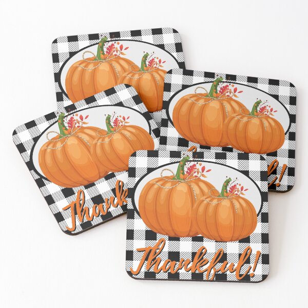 Item preview, Buffalo Check Pumpkins Fall Decor- Thankful designed and sold by Designs By YL.