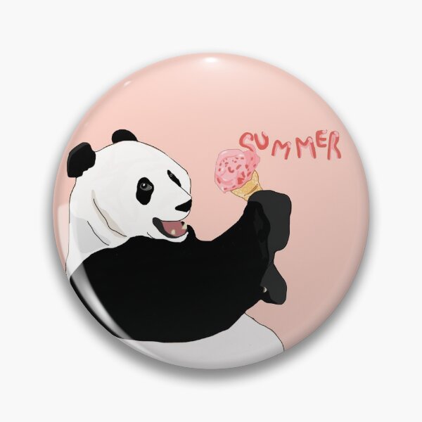 Aperçu de l'œuvre Ours panda mangeant de la crème glacée créée et vendue par Achibebon.