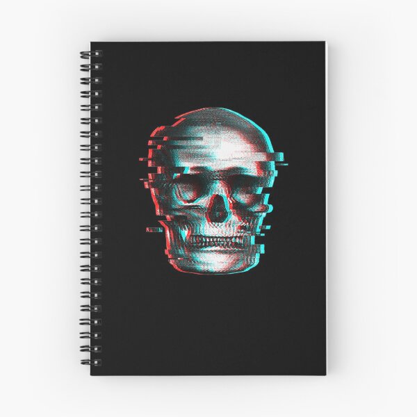 Aperçu de l'œuvre Crâne avec effet glitch créée et vendue par BeeMeCreative.