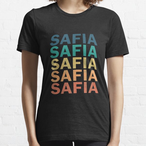 Safia Name T Shirt - Safia Vintage Retro Safia Name Gift Item Tee Essential T-Shirt