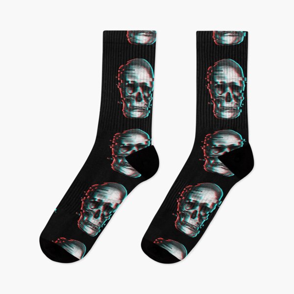 Item preview, Skull with glitch effect designed and sold by BeeMeCreative.