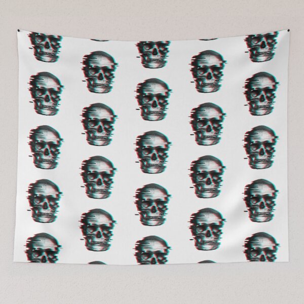 Item preview, Skull with glitch effect  designed and sold by BeeMeCreative.
