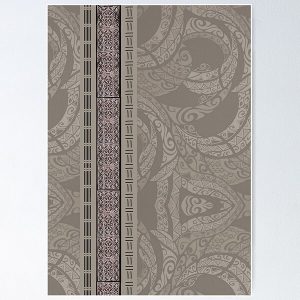 Item preview, Contemporary Hawaiian Tapa Border Print designed and sold by J Marielle Designs.