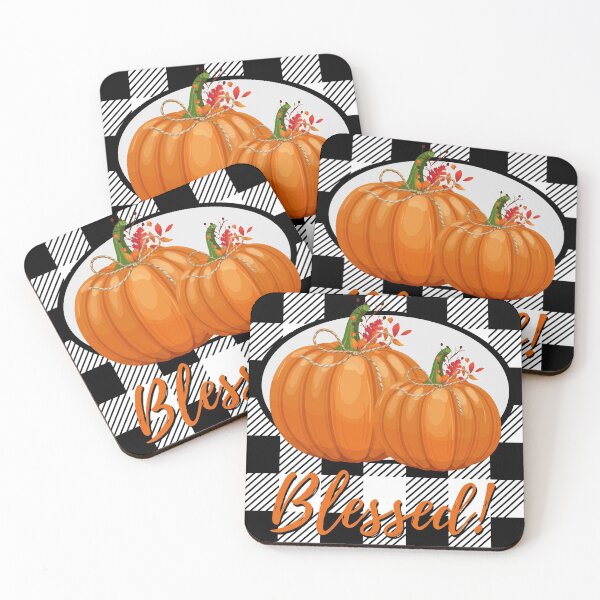 Item preview, Buffalo Check Pumpkins Fall Decor- Blessed designed and sold by Designs By YL.
