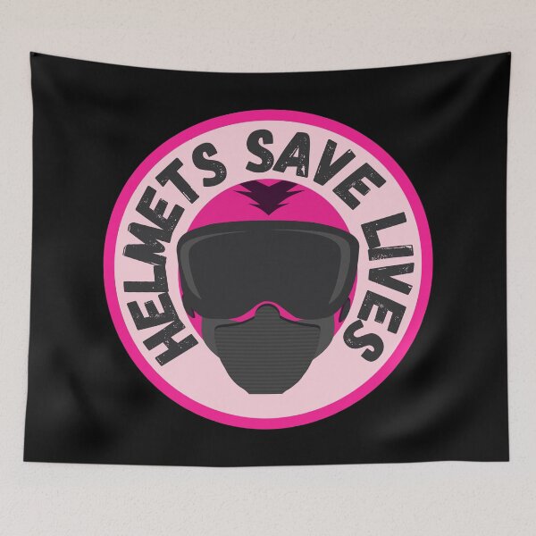 Item preview, helmets save lives pink designed and sold by InsaneCorner.