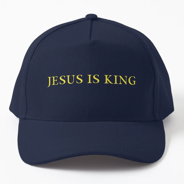 Kanye west Jesus is king キャップ Jesus is King - Kanye West (Yellow on Blue)