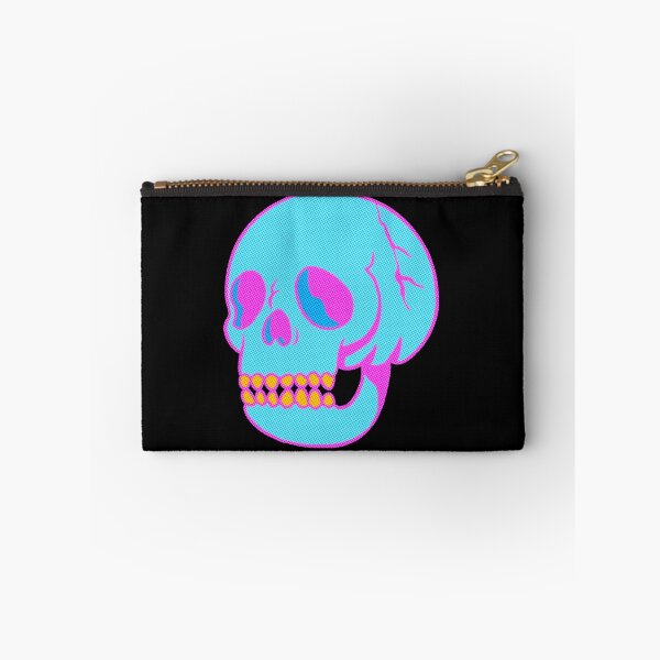 Item preview, Skull Neon Blue Pink designed and sold by BeeMeCreative.