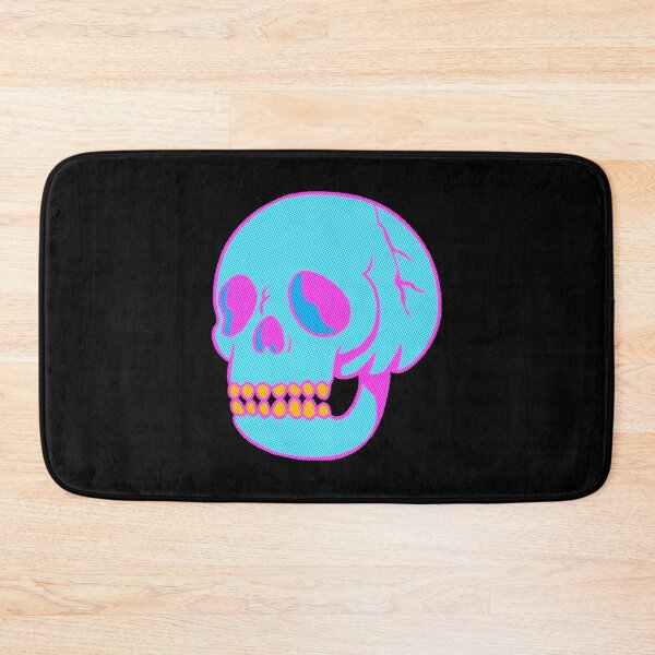 Item preview, Skull Neon Blue Pink designed and sold by BeeMeCreative.