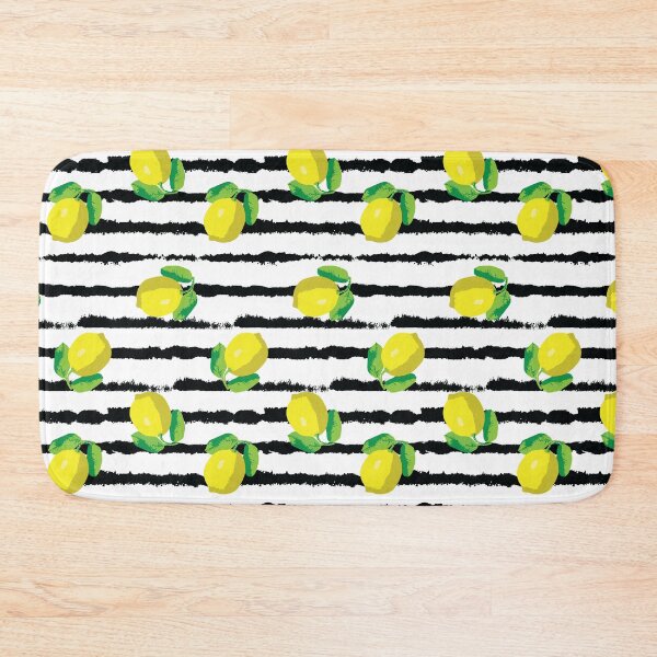 Item preview, Lemon and black stripe pattern designed and sold by FunnyChameleon.
