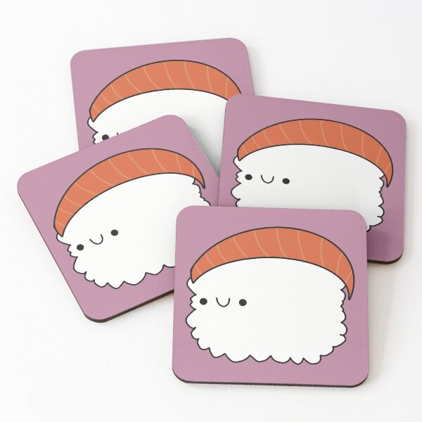 Item preview, Cute Salmon Sushi - Kawaii Nigiri Sushi designed and sold by KawaiiByDice.