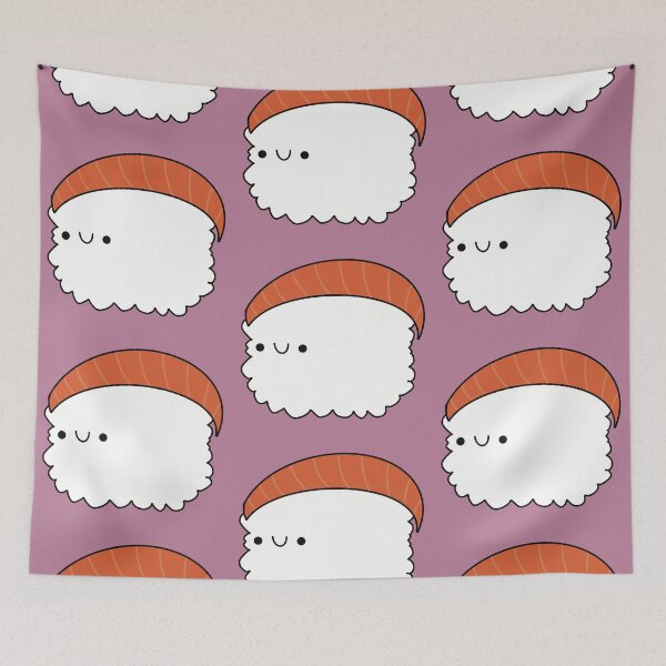 Item preview, Cute Salmon Sushi - Kawaii Nigiri Sushi designed and sold by KawaiiByDice.