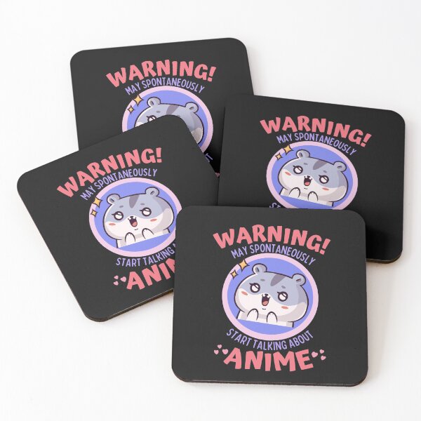 Item preview, Warning May Spontaneously Start Talking About Anime Cute Hamster Black - Funny Otaku Anime Lover designed and sold by Teetee94.
