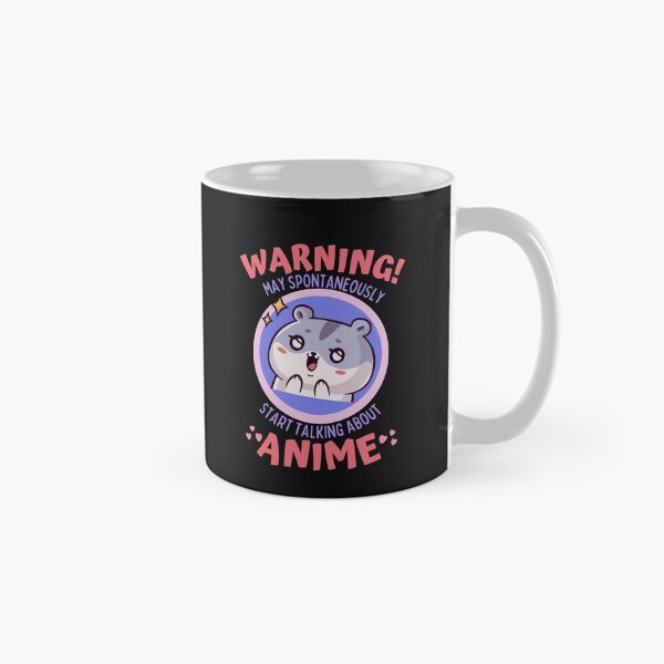 Item preview, Warning May Spontaneously Start Talking About Anime Cute Hamster Black - Funny Otaku Anime Lover designed and sold by Teetee94.