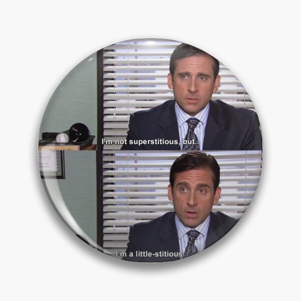 Item preview, Michael Scott-i'm not superstitious but I'm a little stitious  designed and sold by lucreziatrebbi.