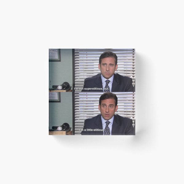 Item preview, Michael Scott-i'm not superstitious but I'm a little stitious  designed and sold by lucreziatrebbi.