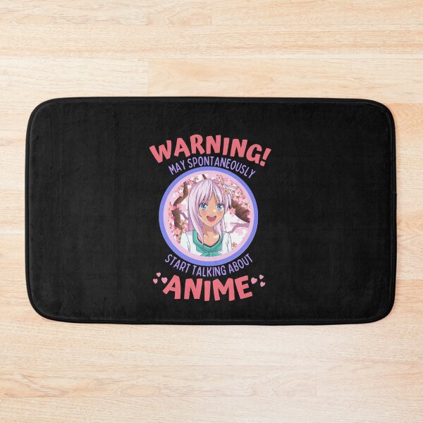 Item preview, Warning May Spontaneously Start Talking About Anime Cute Girl, Cherry Blossoms,  Black - Funny Otaku Anime Lover designed and sold by Teetee94.