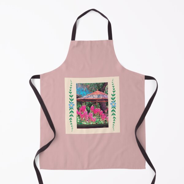 Item preview, Hollyhocks with Umbrella in Santa Fe designed and sold by oh-bi-me.