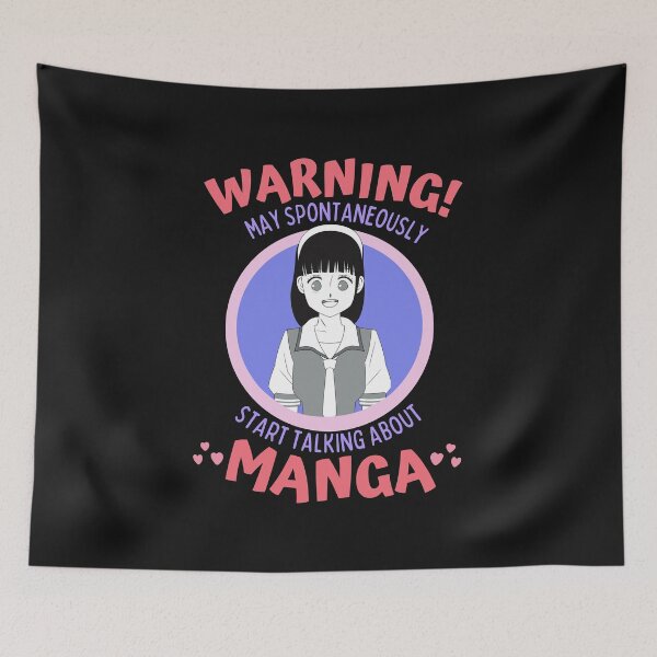 Item preview, Warning May Spontaneously Start Talking About Manga Cute Girl, Black - Funny Otaku Anime Lover designed and sold by Teetee94.