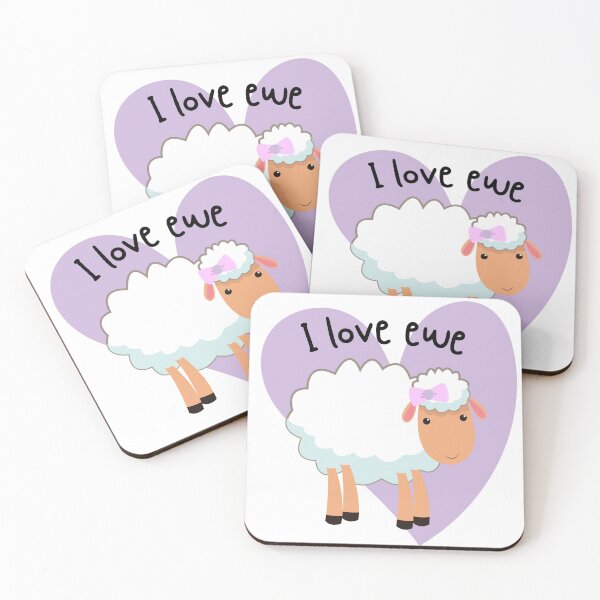 Item preview, I Love Ewe - Animal pun designed and sold by The Agreeable Raven.