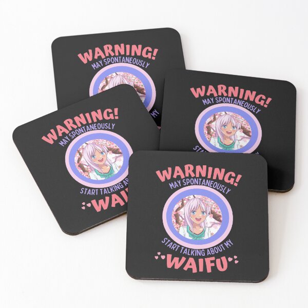 Item preview, Warning May Spontaneously Start Talking About my Waifu, Cute Anime Girl, Black - Funny Otaku Anime Lover designed and sold by Teetee94.