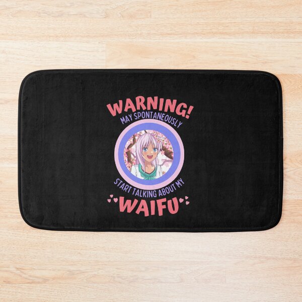 Item preview, Warning May Spontaneously Start Talking About my Waifu, Cute Anime Girl, Cherry Blossoms, Black - Funny Otaku Anime Lover designed and sold by Teetee94.