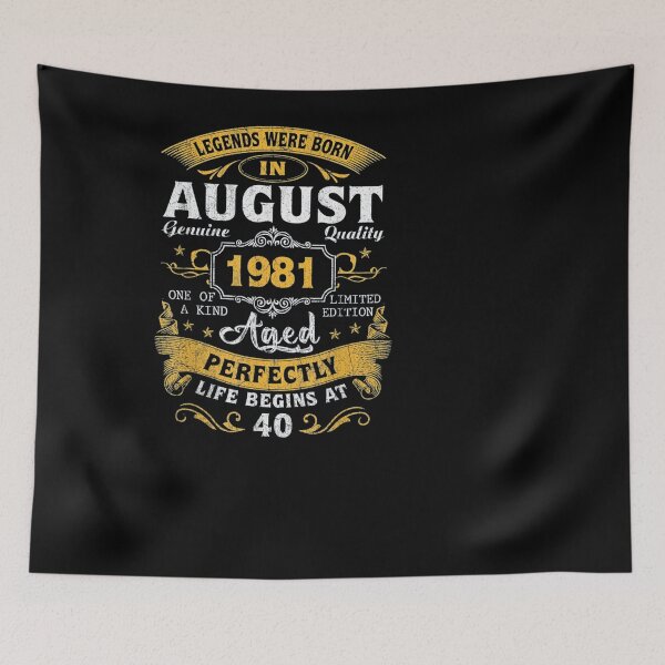 Item preview, Legends Born In August 1981 40th Birthday designed and sold by rosamaria2020.