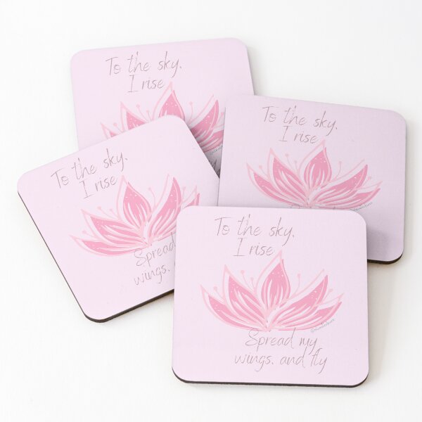 Item preview, Lotus Rise Mantra Print designed and sold by elevated-aura.