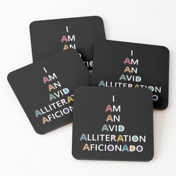 Item preview, I Am An Avid Alliteration Aficionado Colorful designed and sold by artfulnotebook.