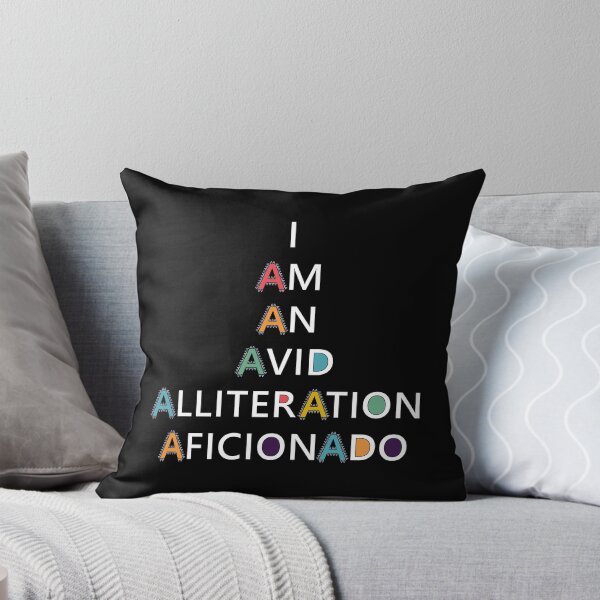Item preview, I Am An Avid Alliteration Aficionado Colorful designed and sold by artfulnotebook.