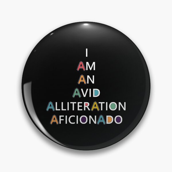 Item preview, I Am An Avid Alliteration Aficionado Colorful designed and sold by artfulnotebook.