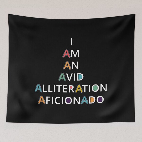 Item preview, I Am An Avid Alliteration Aficionado Colorful designed and sold by artfulnotebook.