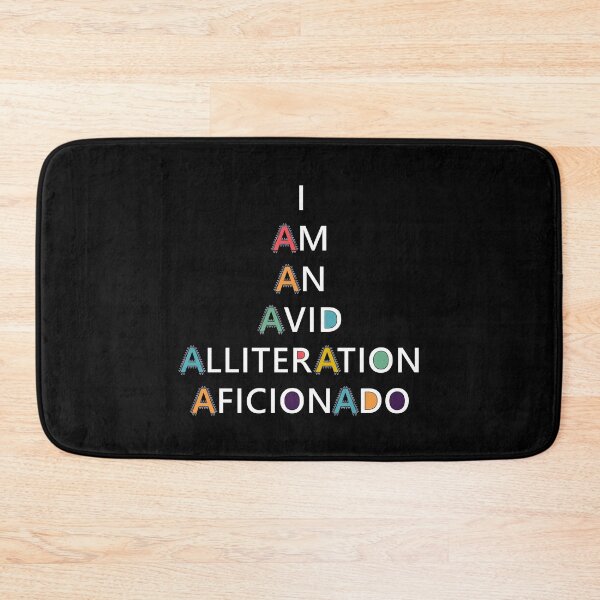 Item preview, I Am An Avid Alliteration Aficionado Colorful designed and sold by artfulnotebook.