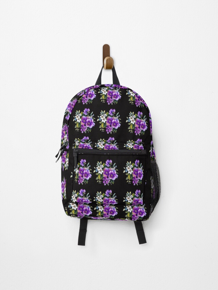 Thumbnail 1 of 3, Backpack, Pattern Spring Flowers V1 designed and sold by FADYMAG.