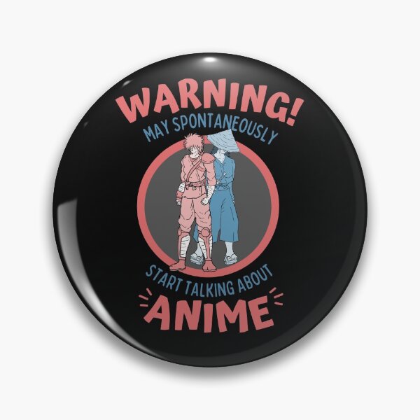 Item preview, Warning May Spontaneously Start Talking About Anime Back to back Samurais Black - Funny Otaku Anime Lover designed and sold by Teetee94.