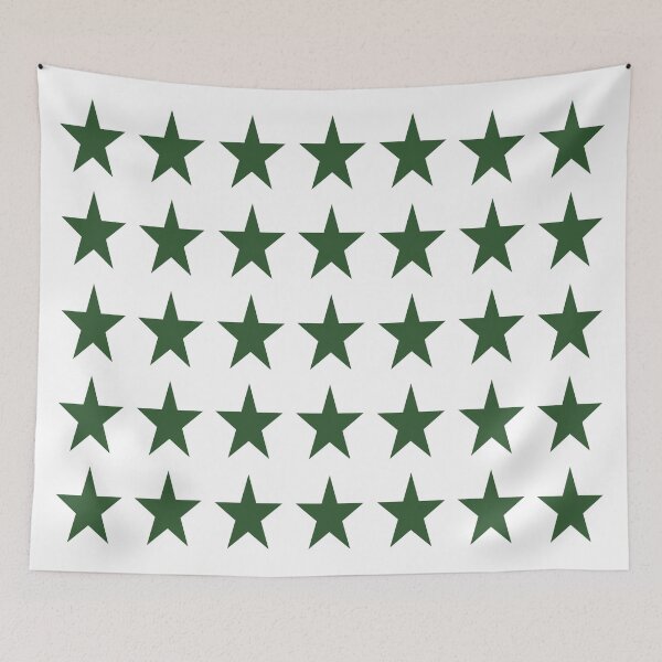 Item preview, Medium PINE GREEN and WHITE STARS  designed and sold by RachelMacht.