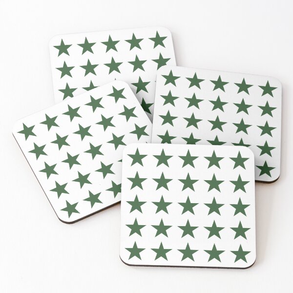 Item preview, Medium PINE GREEN and WHITE STARS  designed and sold by RachelMacht.