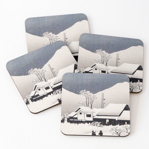 Item preview, Japanese Woodbock Art Snow at Nipponmatsu (ca.1926–1927) by Hiroaki Takahashi designed and sold by Designedbysm.