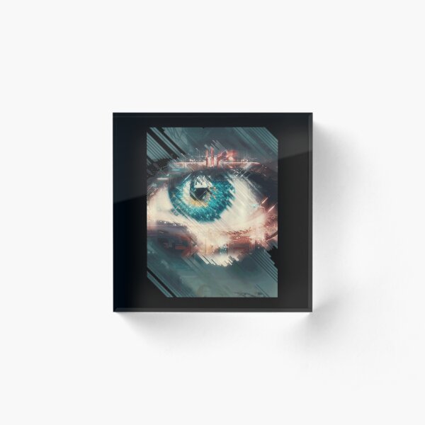 All Seeing Eye (blue)| Perfect Gift For you and friends | big eye gift Acrylic Block