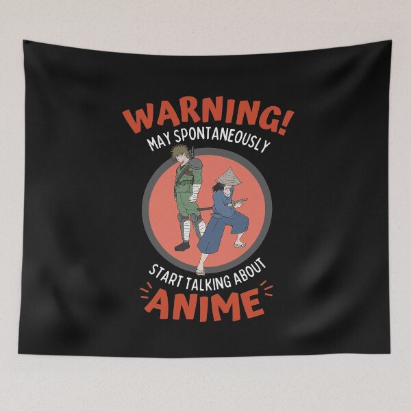 Item preview, Warning May Spontaneously Start Talking About Anime Samurais - Funny Otaku Anime Lover designed and sold by Teetee94.